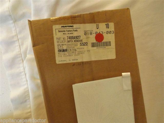 MAYTAG STOVE 74004927 Switch, Membrane Asy (wht) NEW IN BOX MAYTAG STOVE 74004927 Switch, Membrane Asy (wht) NEW IN BOX